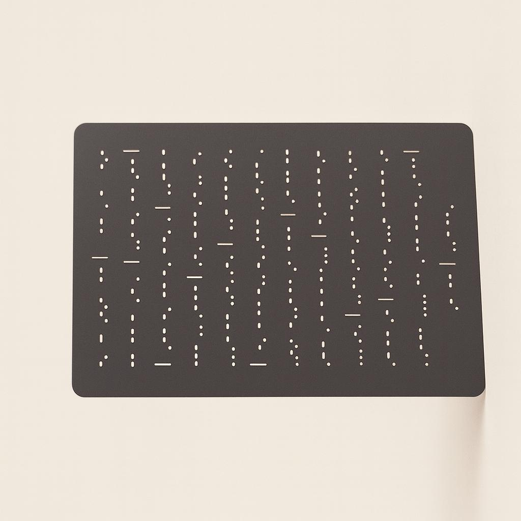 Metal Morse Code Cards
