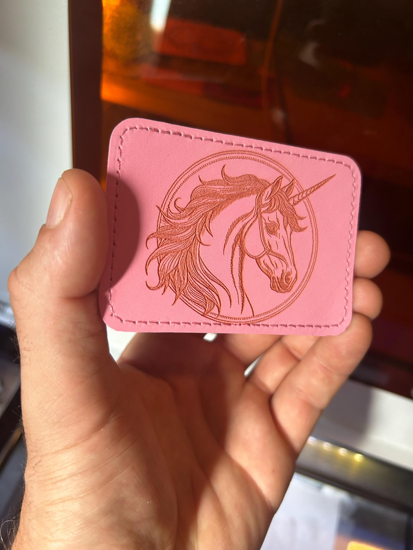 3.5 x 2.5" Leather Patches || Any Artwork & Custom Design Engraved | Choice of Color, Branding Custom Merch Patch Name Badge Merchandising