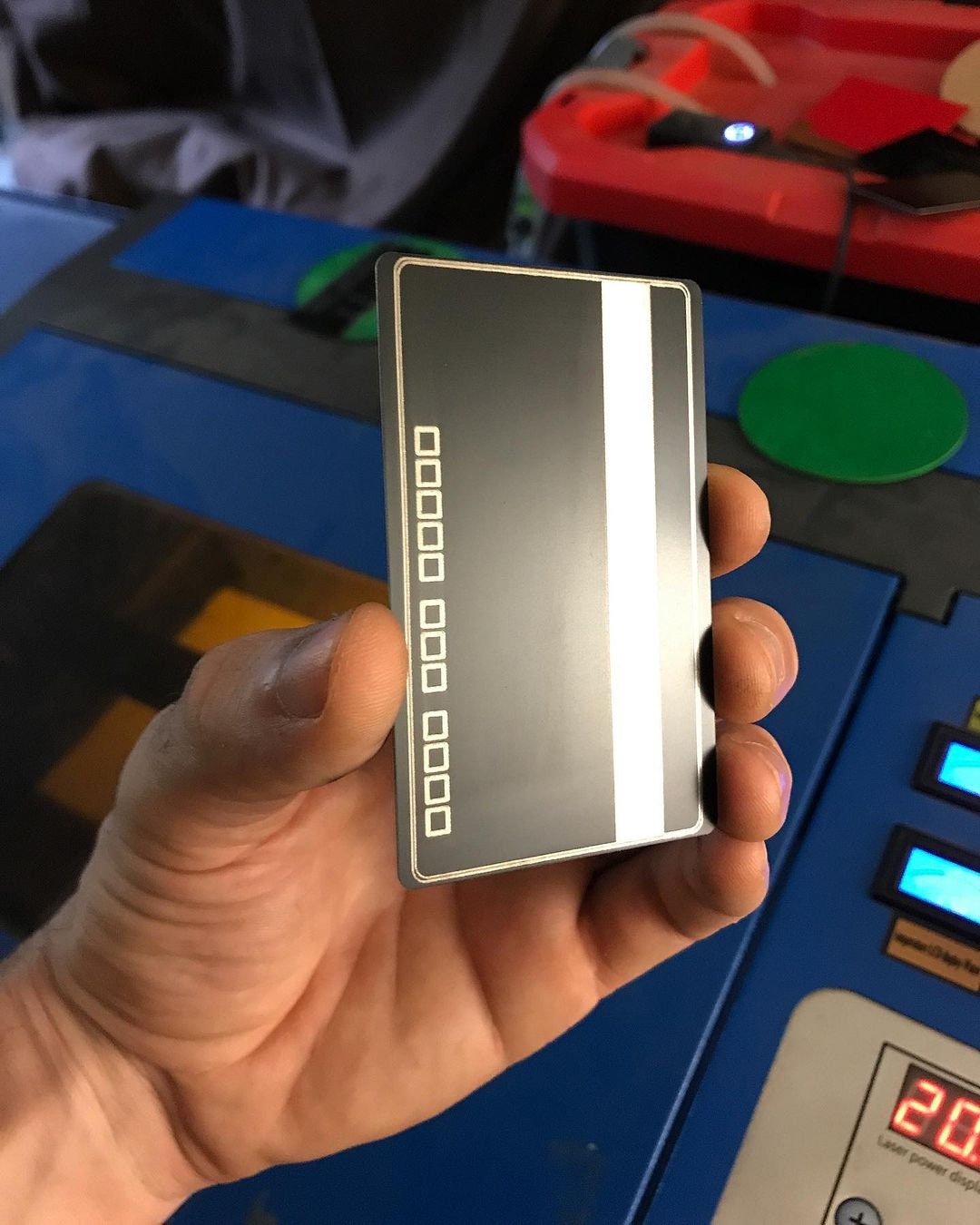 Laser engraved metal business card with custom card designs