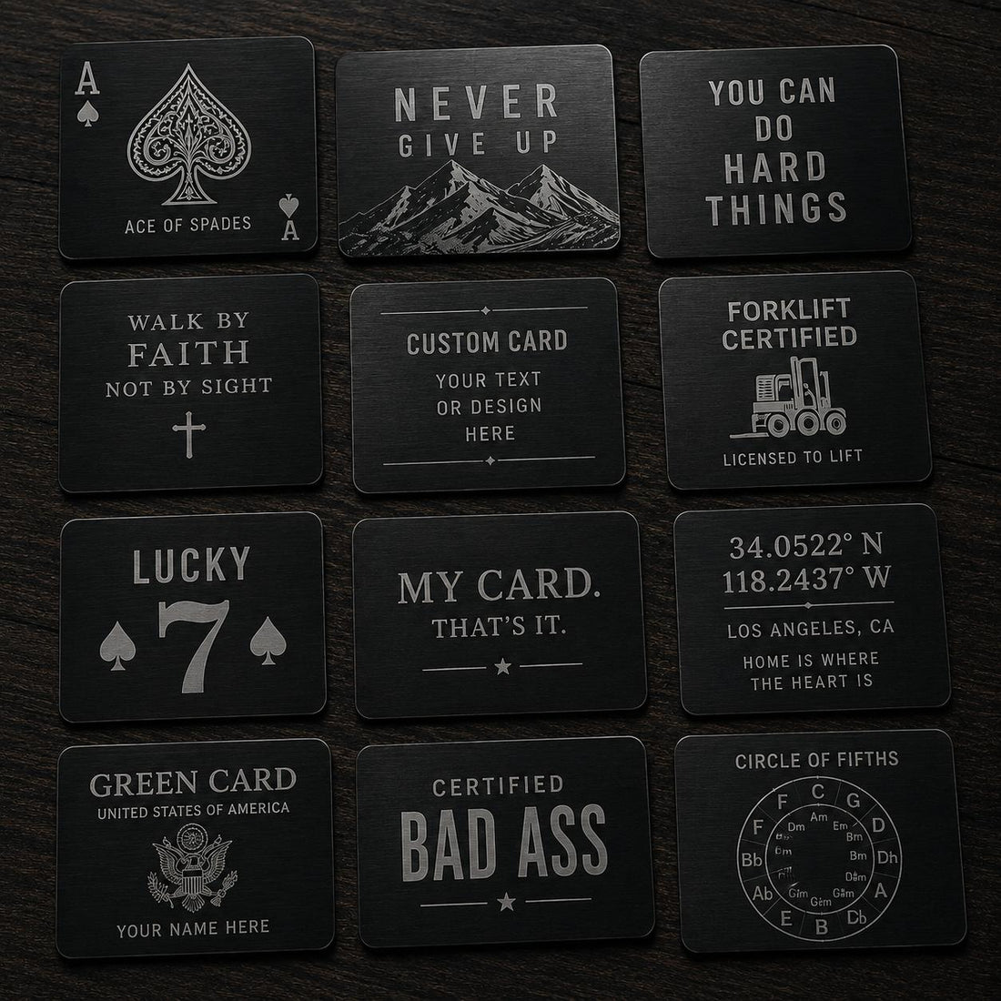 Cool metal wallet inserts