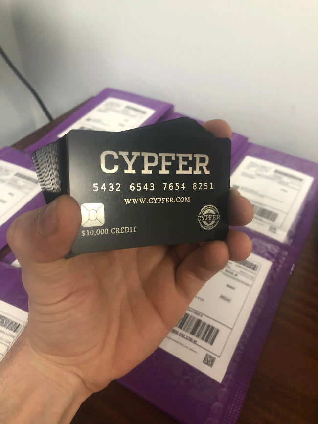 100 custom metal business promotional gift cards