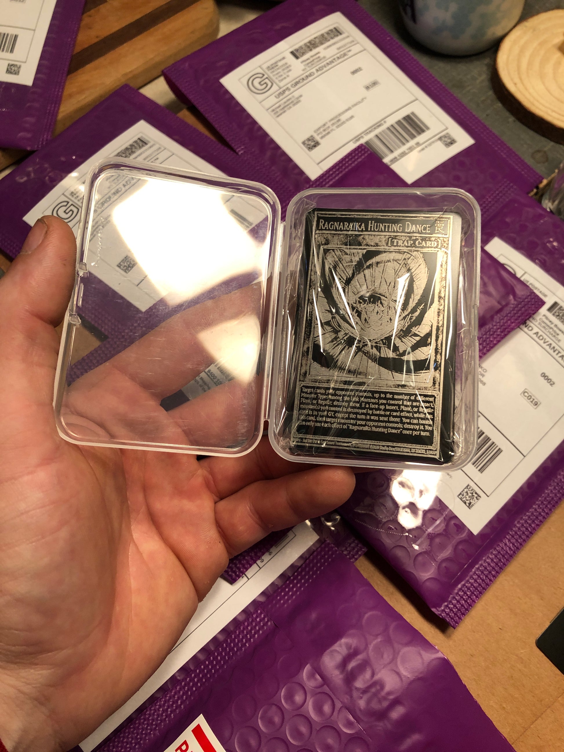 Custom Metal Trading Card, Photo Text Laser Engraving Service Demo