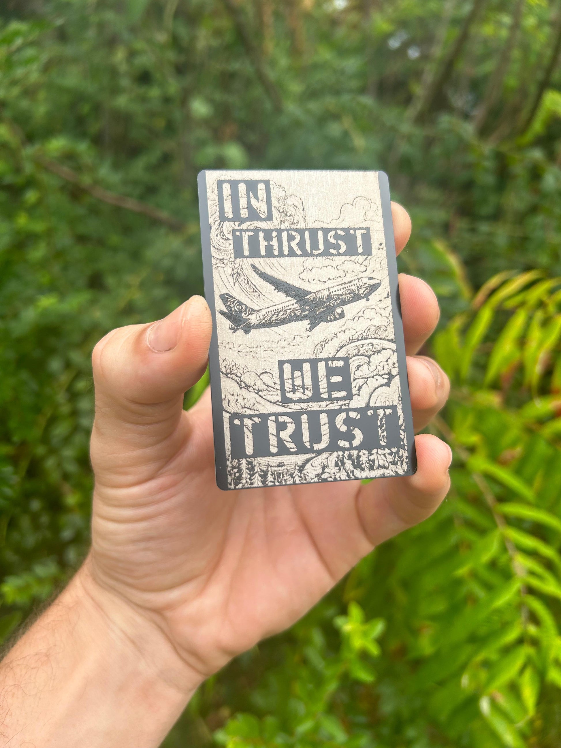 metal airplane memorabilia card