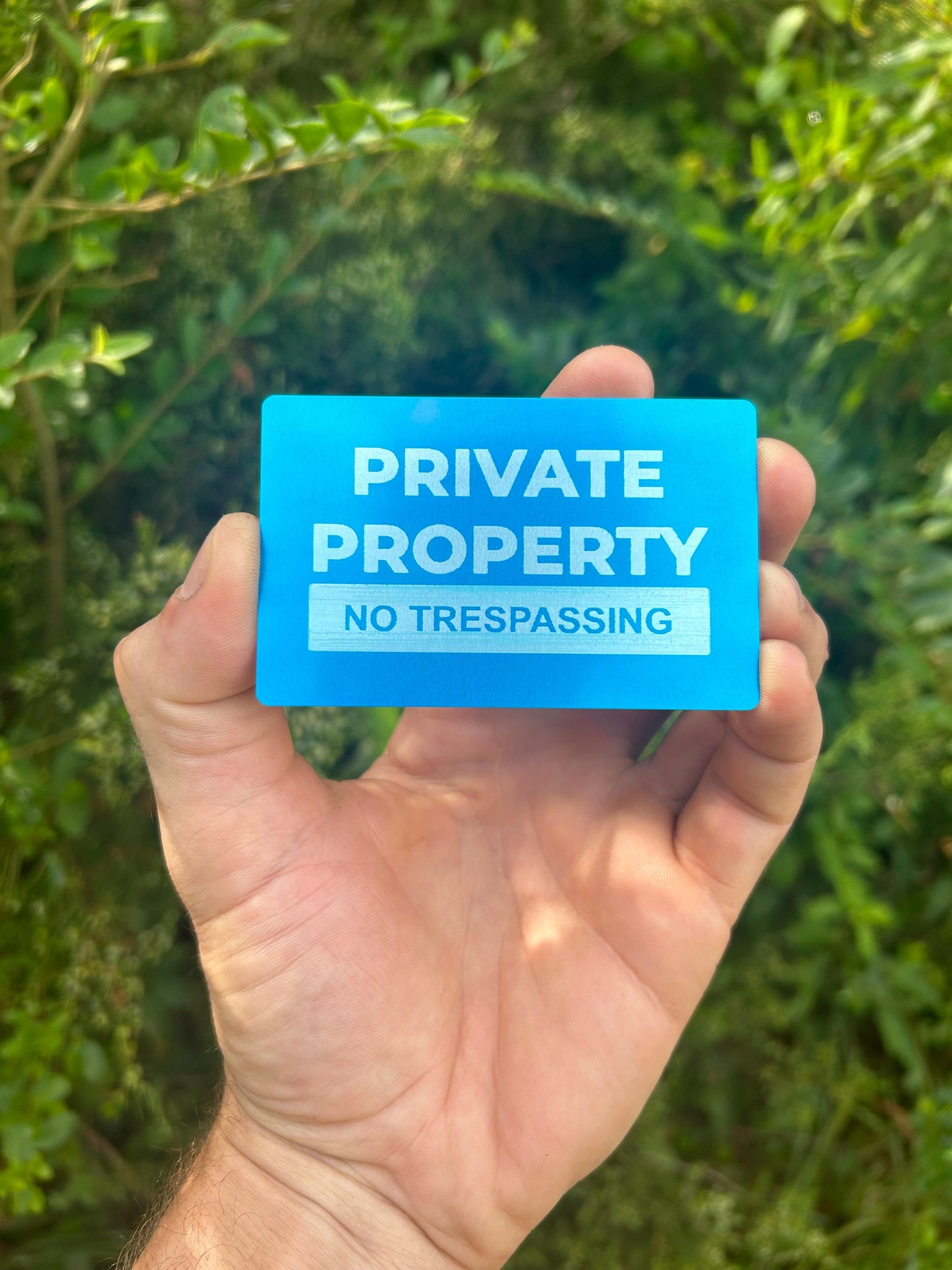 outdoor indoor metal security card