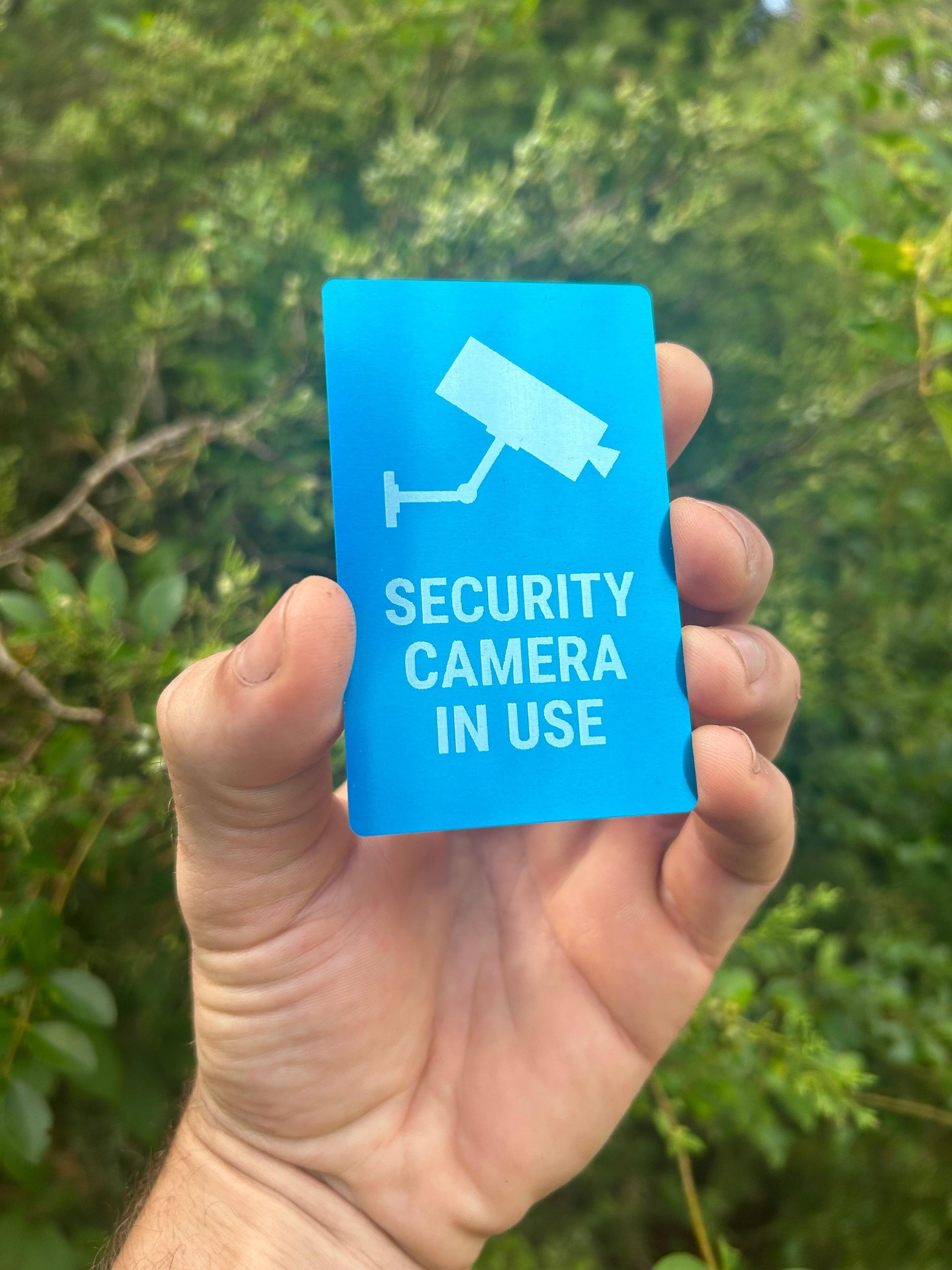 metal warning sign to deter intruders