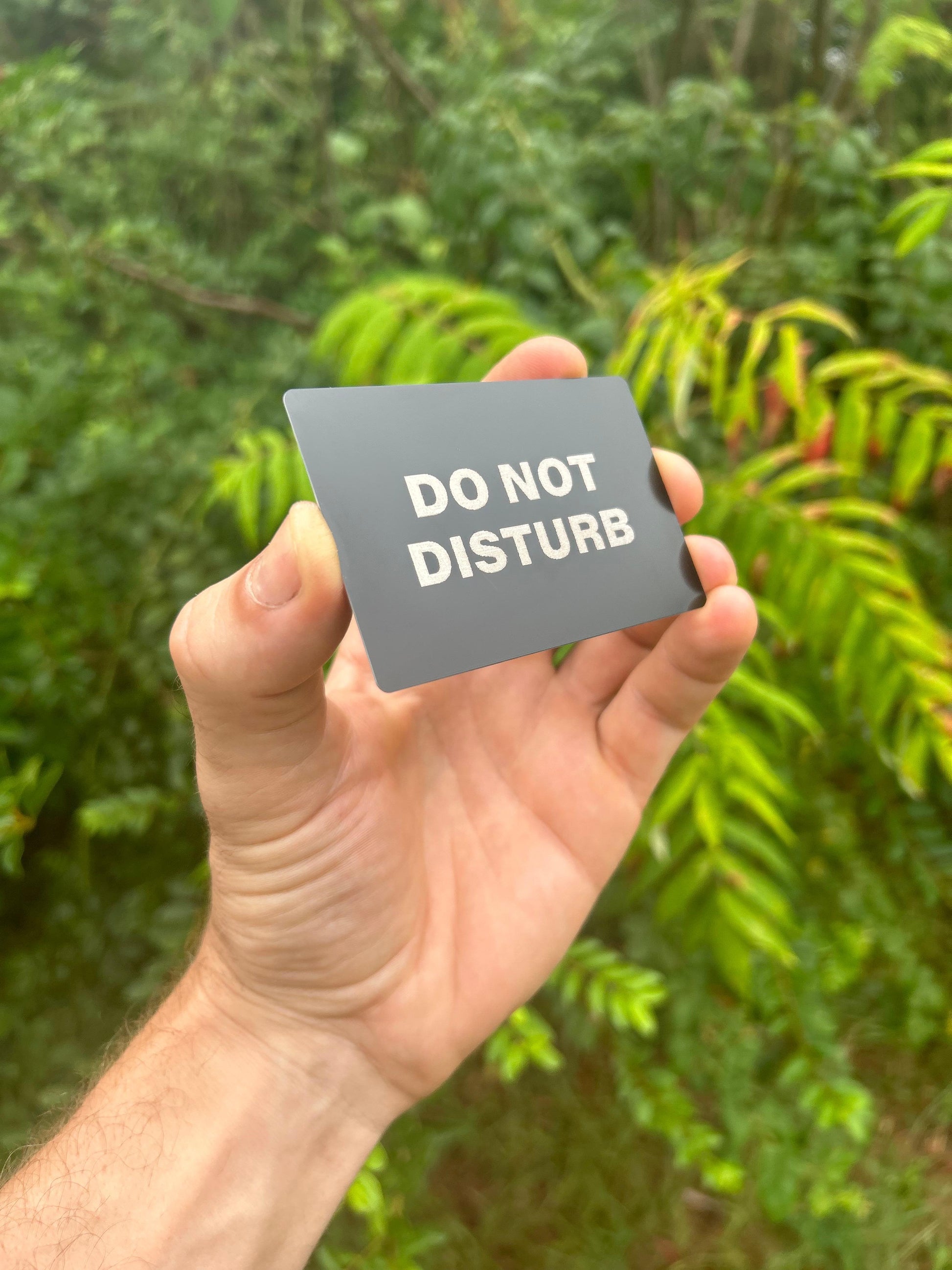 Metal "Do Not Disturb" placard