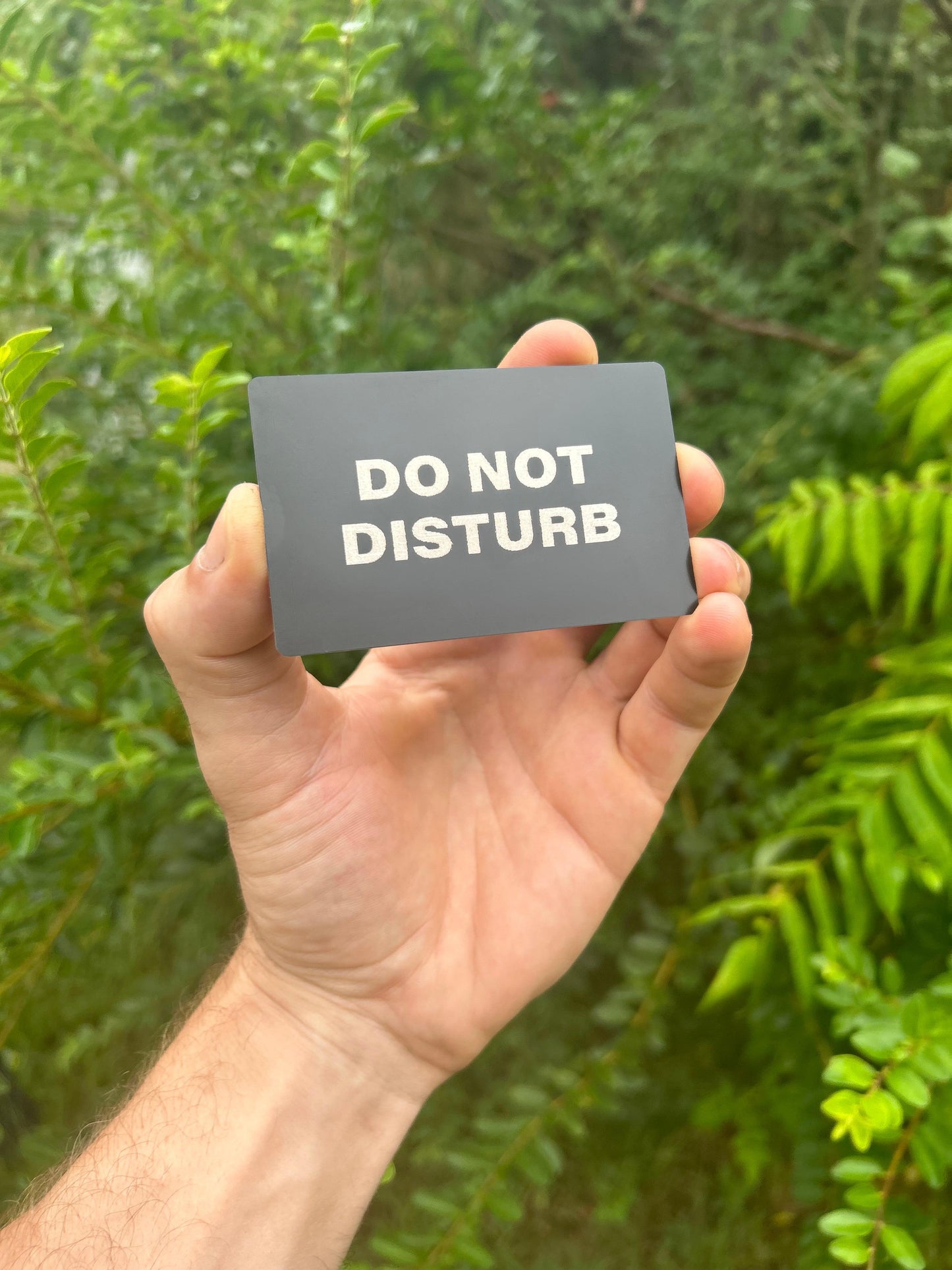 Metal "Do Not Disturb" sign