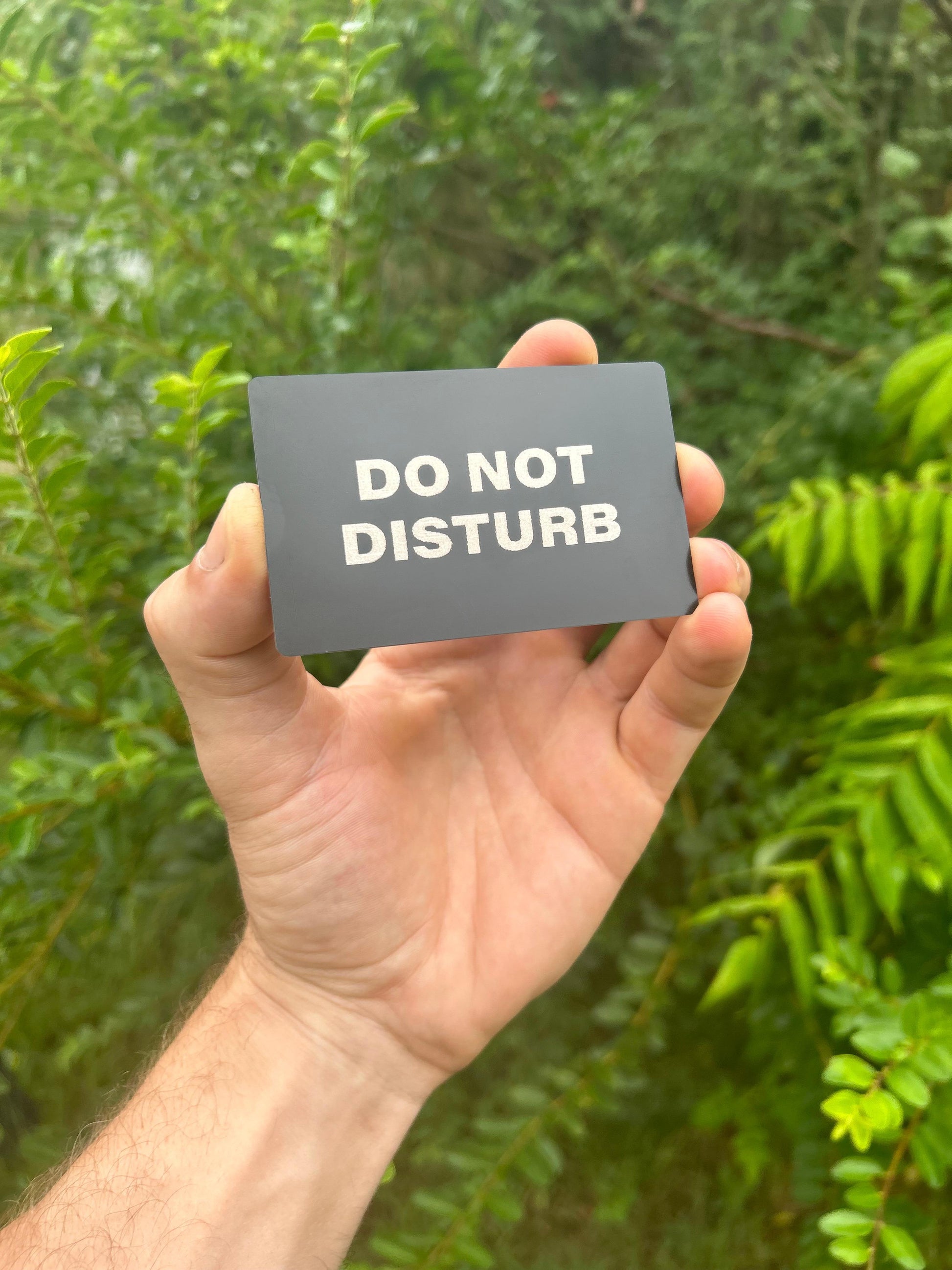 Metal "Do Not Disturb" sign