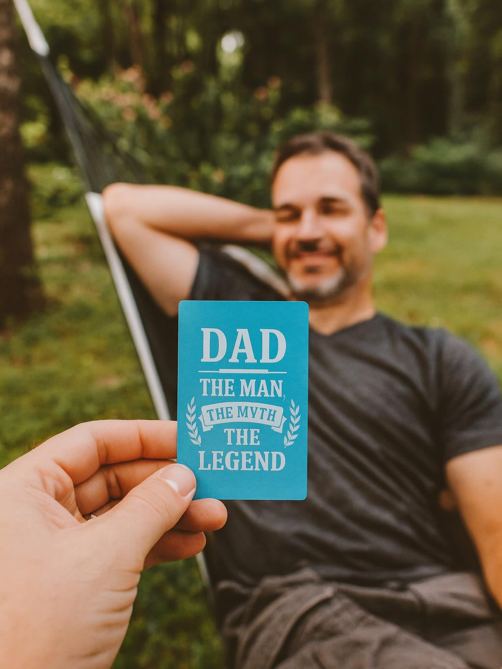 Metal father's day card with dad