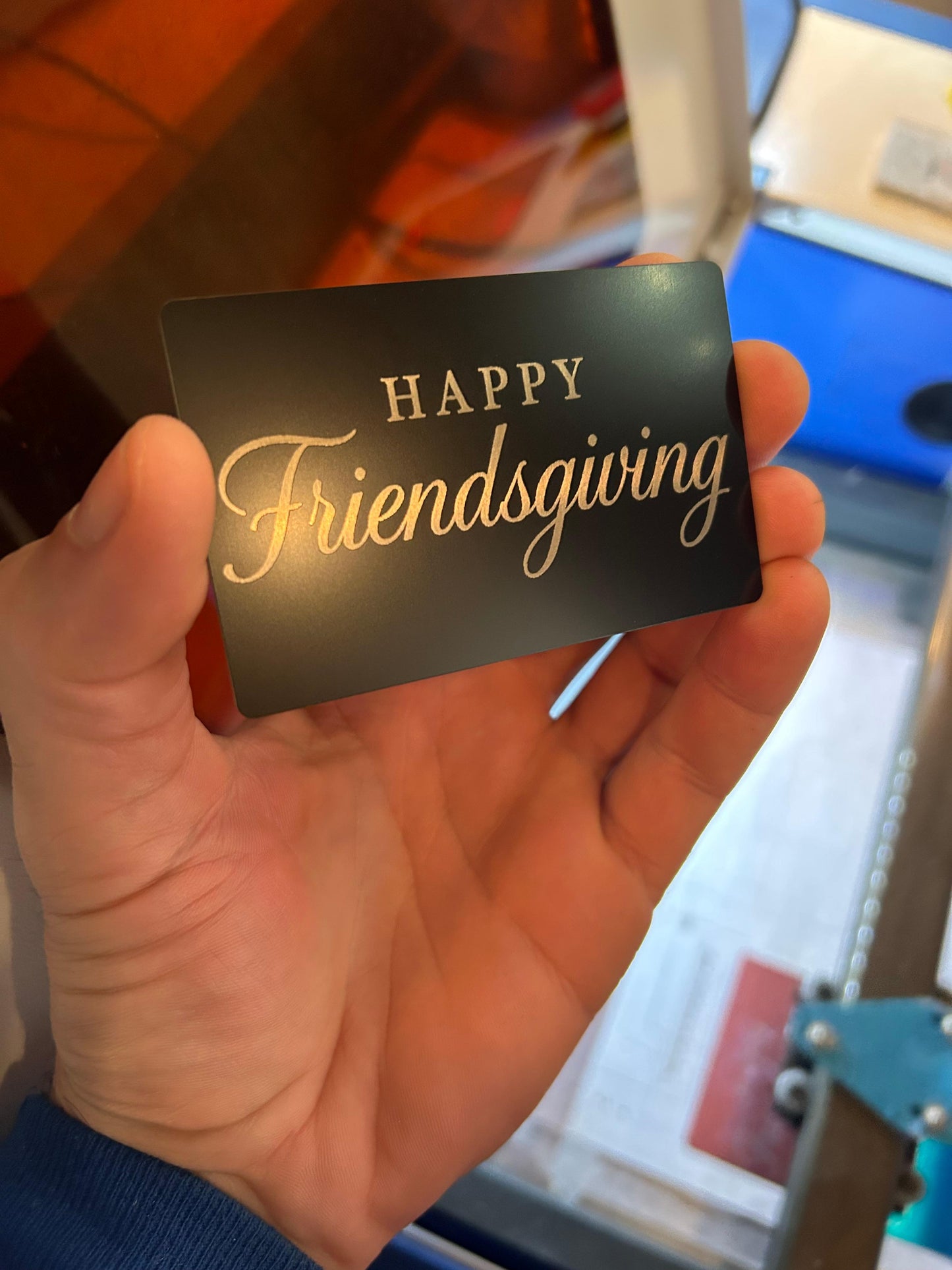 Metal Friendsgiving greeting card