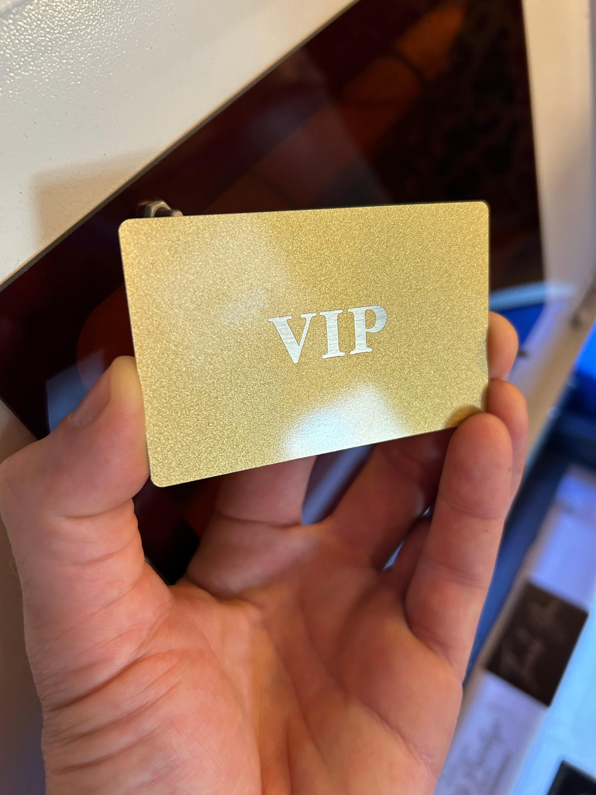 Metal VIP card in gold/silver color