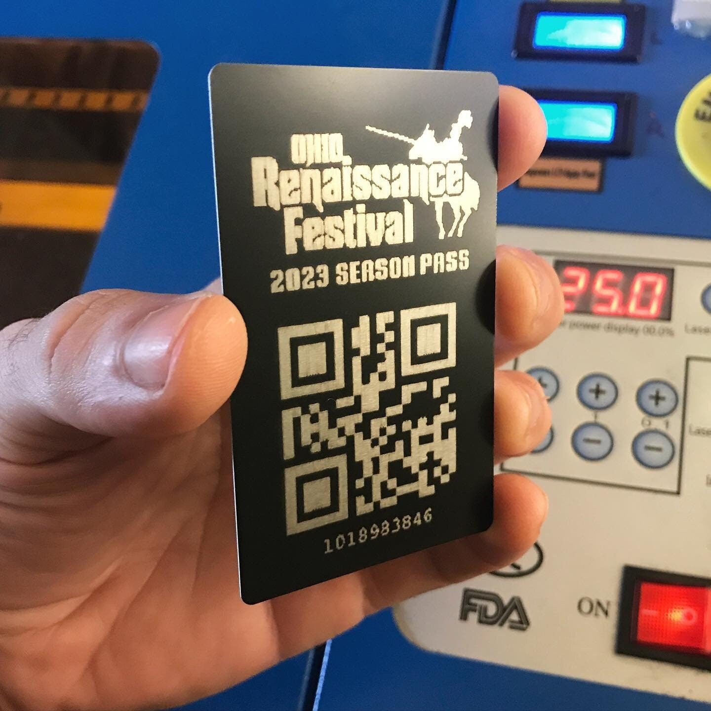 Personalized Scannable QR Code Black Aluminum Cards - Custom Metal Barcode Links