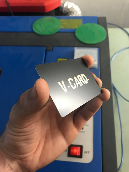 V Card - Laser Engraved Custom Metal Keepsake, Joke Gag Giftcard for Boyfriend / Girlfriend Gift, Vee Card Virginity Cards Virgin