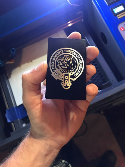 Custom Black/Silver Metal VIP Membership Cards, Laser Engraving Service Shop: Any Artwork or Text! Scannable QR Code Member Cards ID Badges