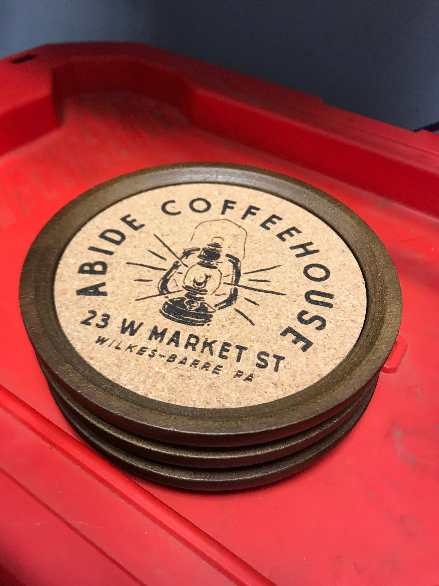 Personalized 5" Premium Wood/Cork Drink Coasters, Custom Art/Text