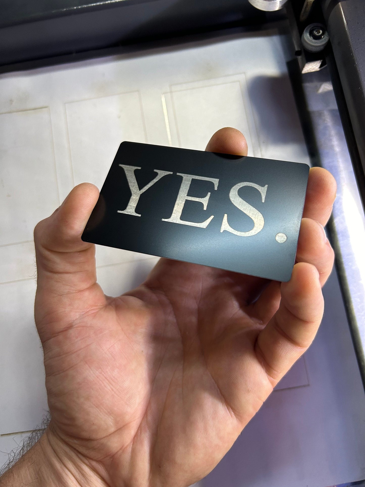 Metal "YES / NO" Lanyard ID Badge, Decision Maker, Funny Joke Card, Quick Release Clip Badge Reel, Gag Gifts Custom Engravings Available