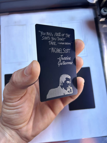 You Miss 100% Of The Shots. Custom Michael Scott Wayne Gretzky Quote Art - Personalized Office Decor Fan Art