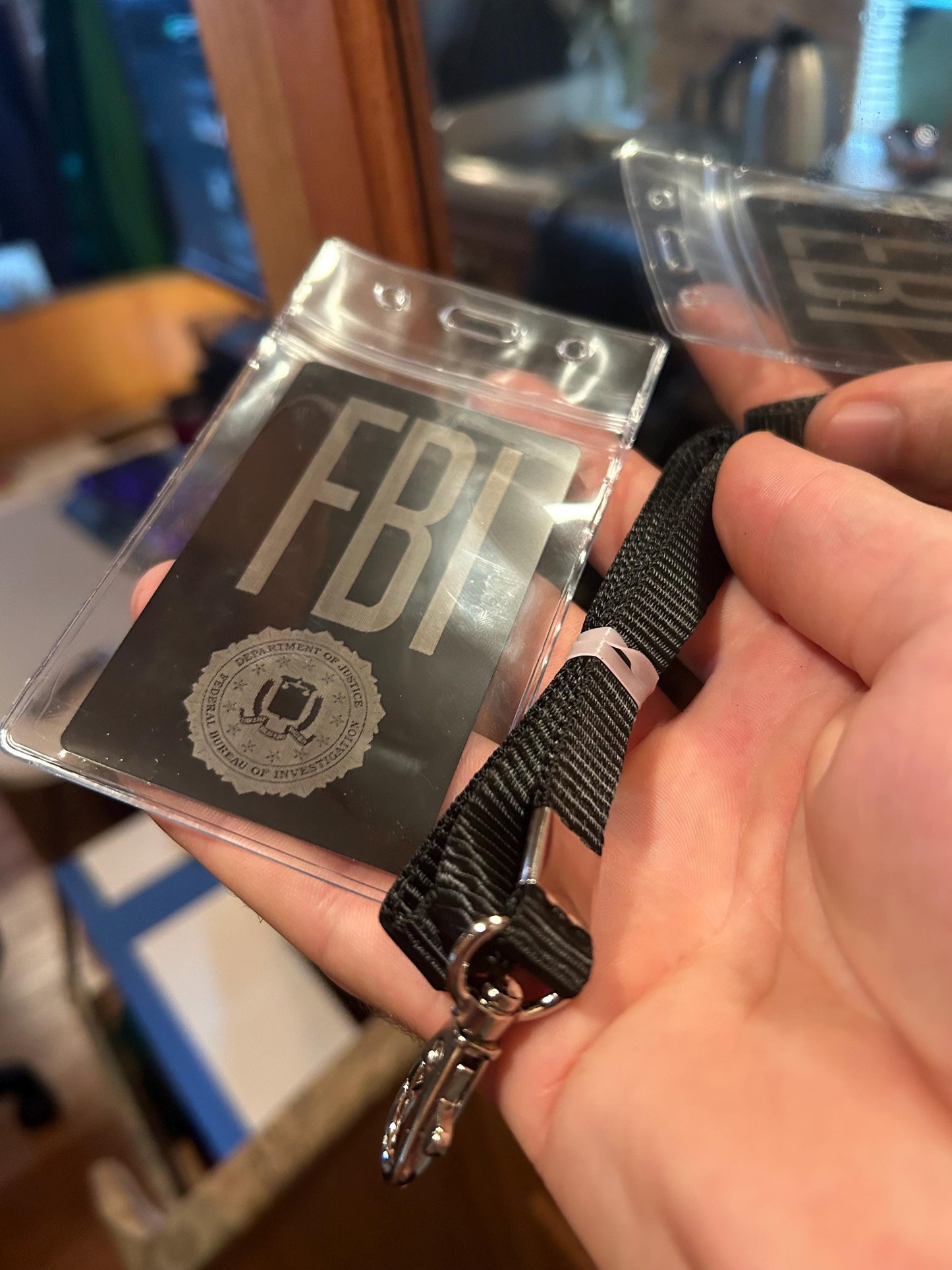 Cosplay FBI Metal Business Card Wallet Insert/Badge