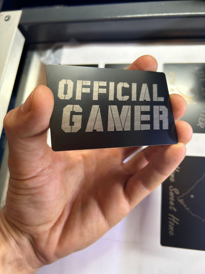 Metal Gamer Gift Card - Sleek Certified Gaming Wallet Stuffer Pop Culture ID