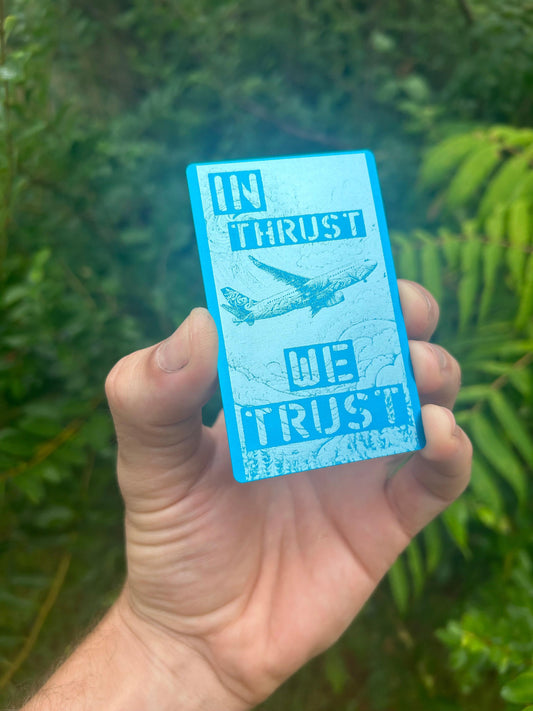 laser engraved pilot gift wallet card