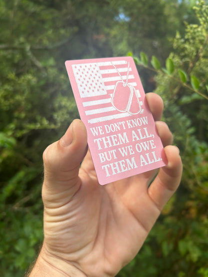 laser engraved military tribute wallet card