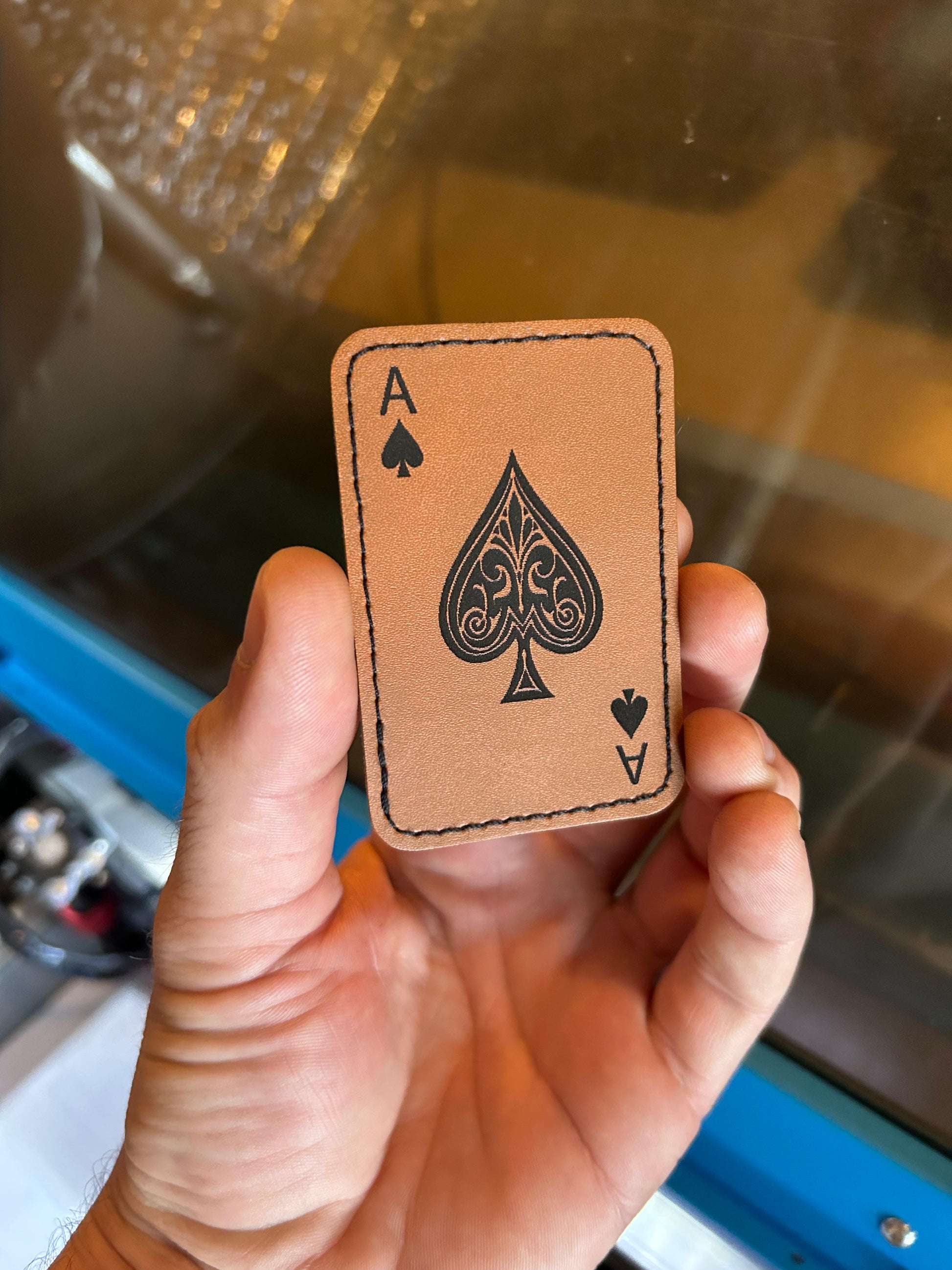 Leather Ace of Spades patch