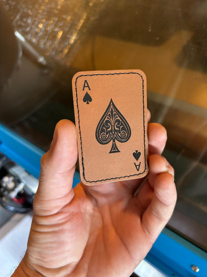 Leather Ace of Spades patch