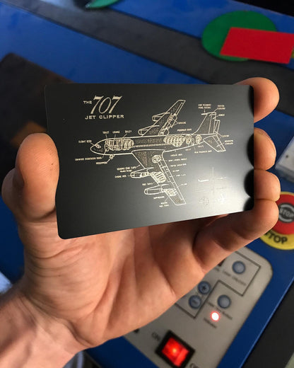 laser engraved metal aviation diagram artwork memorabilia keepsake
