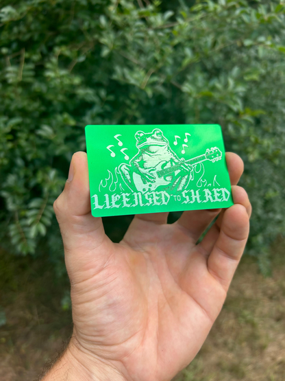 Licensed to shred design and text