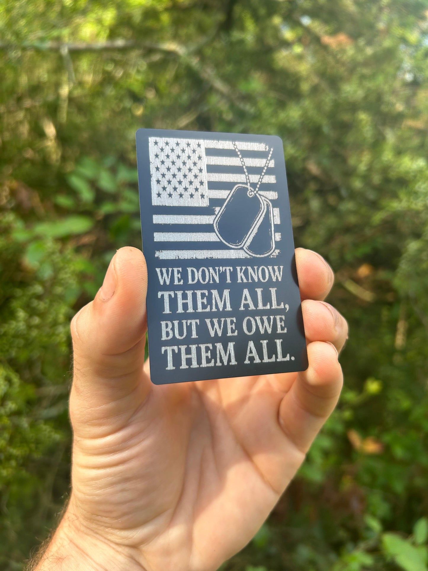 patriotic metal keepsake for veterans