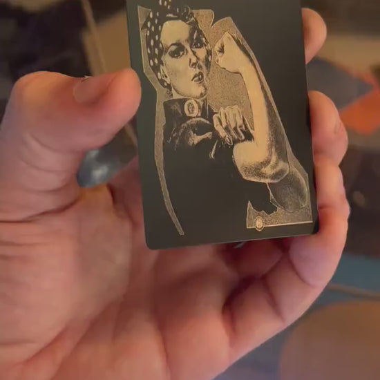 Metal We Can Do it wallet card