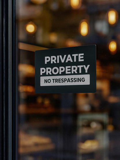 business security metal signage
