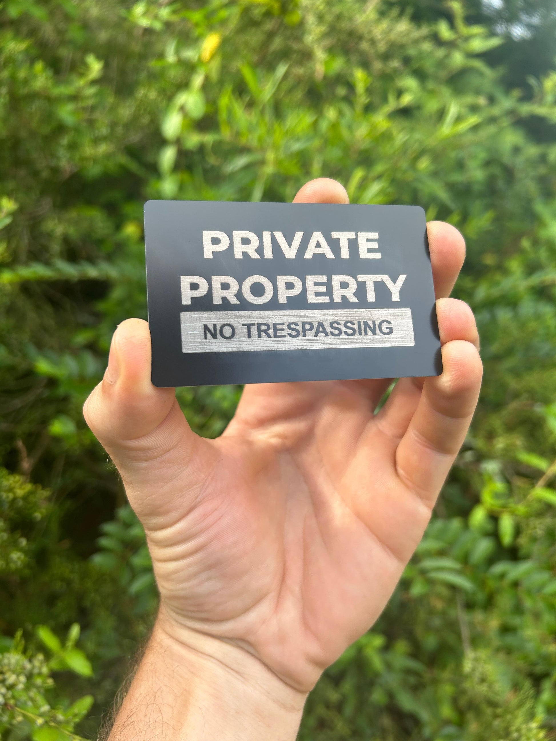 weatherproof metal warning sign