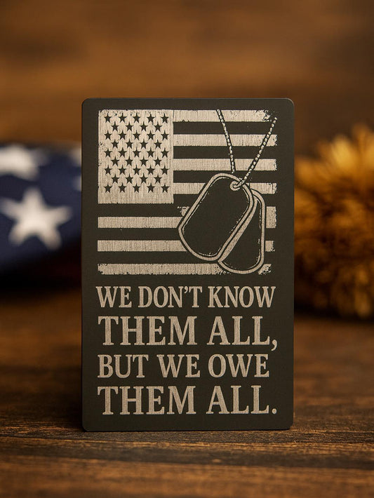veteran memorial metal card